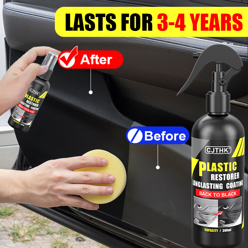 Restaurador de plástico para coche, productos de limpieza de coche con brillo negro, restauración de cuero y plástico, renovador de revestimiento de reparación y pulido automático