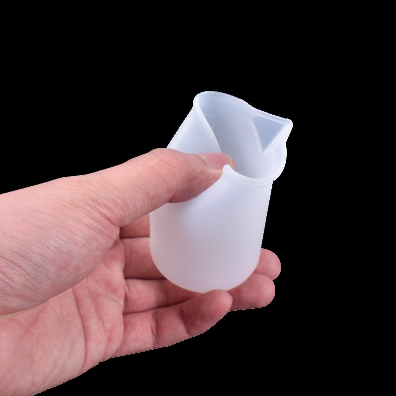 Non-stick Silicone Washable And Reusable Measure Cup 250ml DIY Jewelry Making Tool Epoxy Resin Cups Mixing Cup Stirring Stick