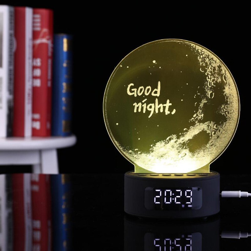 Led Night Light Bluetooth Speaker Night Light Strange Bedroom Situation Night Light Multi-Function Bedside Lamp: good night