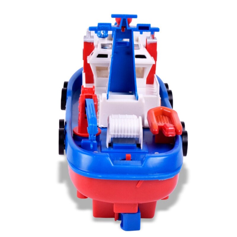 Snelle Snelheid Muziek Licht Elektrische Marine Rescue Brandbestrijding Boot Speelgoed Voor Kids
