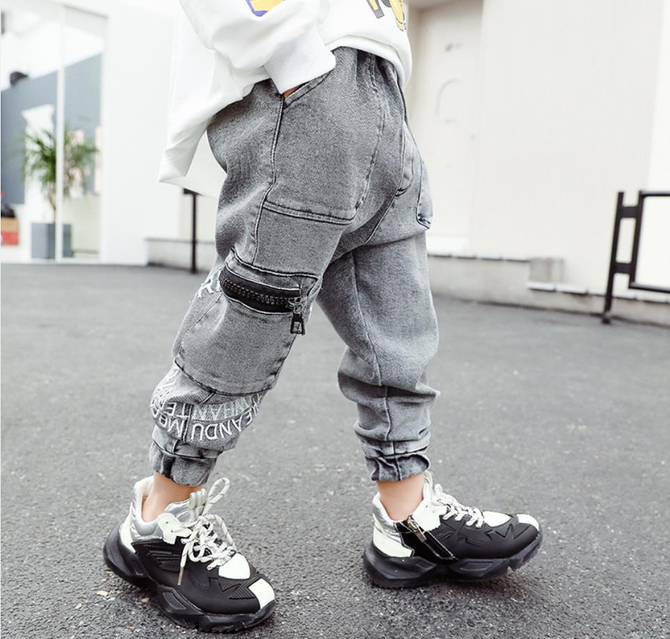 Pantalones vaqueros para niños nuevos Jeans para la escuela primavera otoño novedad ropa para adolescentes pantalones vaqueros Casual Cargo 2-8 año