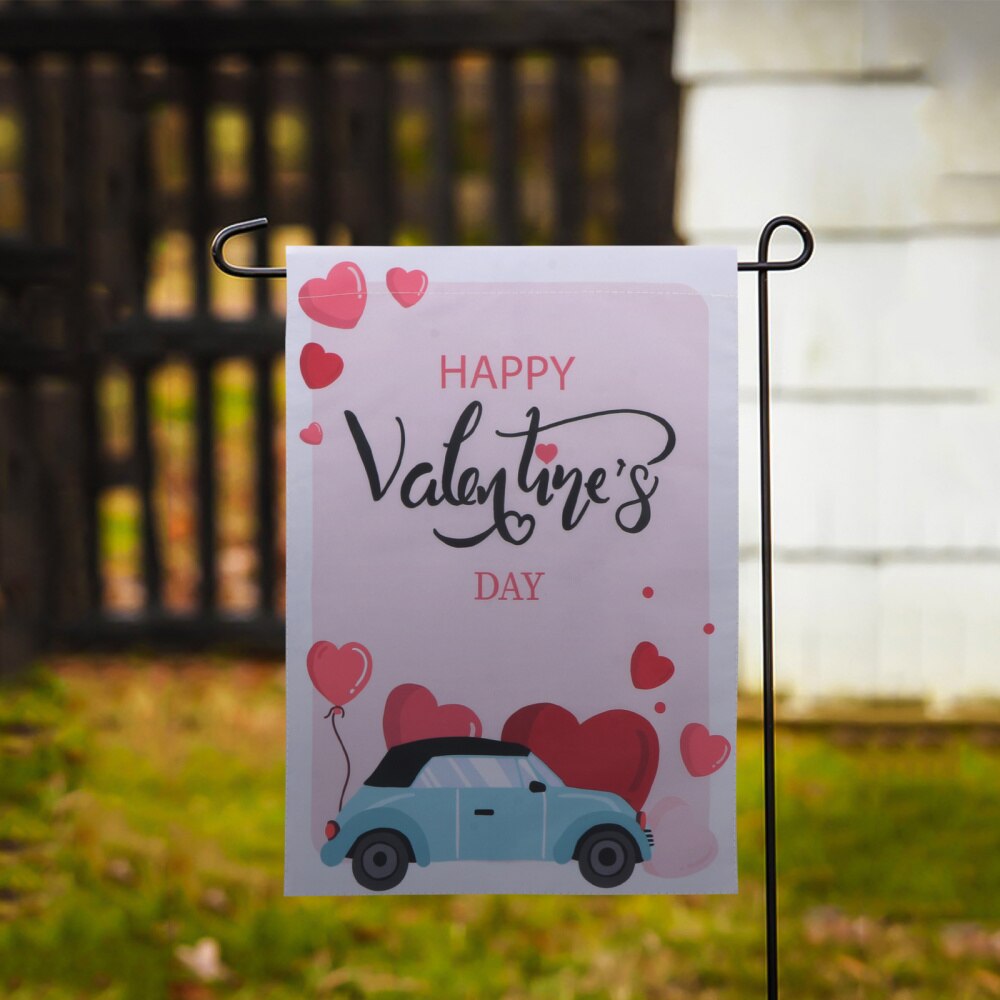 1Pc Valentine's Day Home Garden Banner Decorative Vertical Outdoor Flag