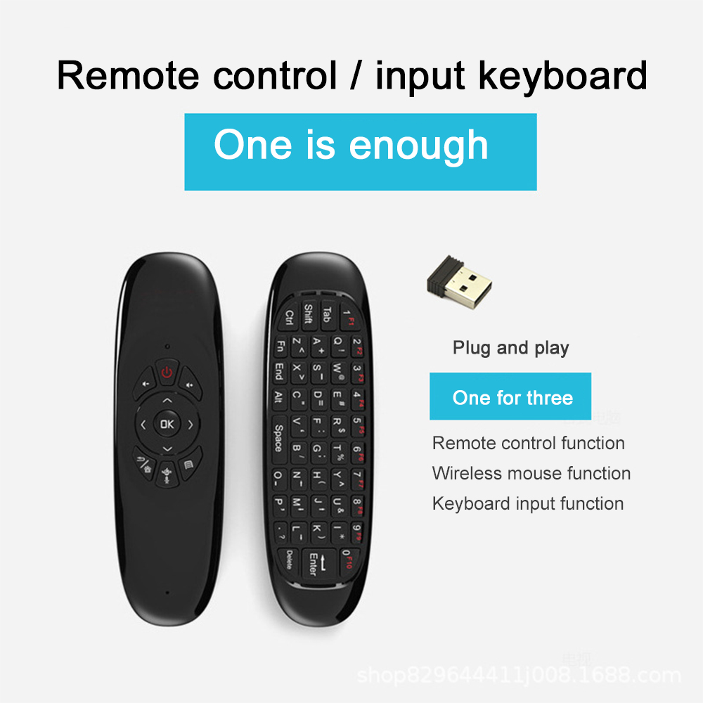 Fly Air Mouse Gyro Sensor angielska klawiatura bezprzewodowa klawiatura 2.4G RF pilot do gier Android Smart TV opakowanie projektor