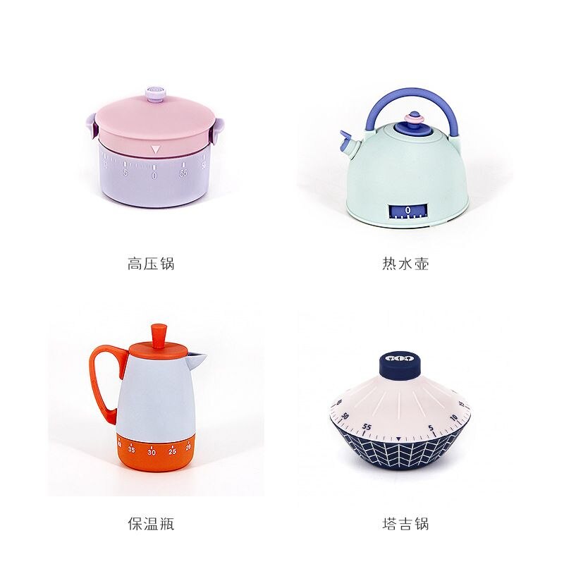 Cute Kitchenware Shape Mechanical Kitchen Timer Loud 60 Minutes Time Interval