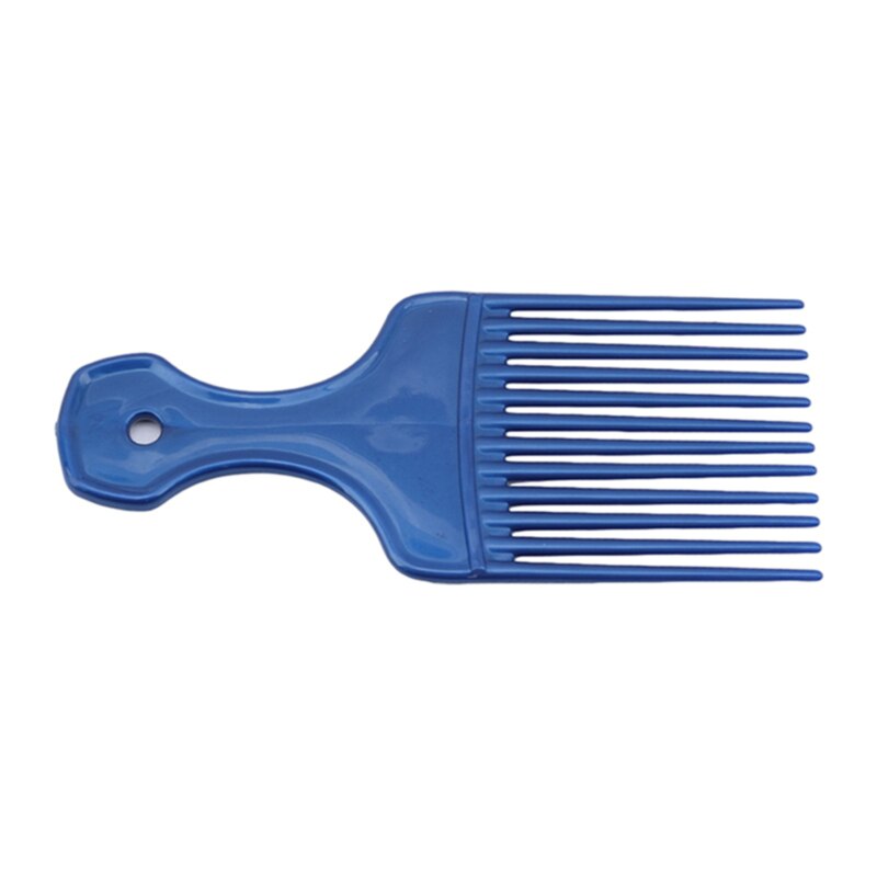 Brede tanden borstel pick kam vork haarborstel voor krullend afro haar styling tools: Blauw