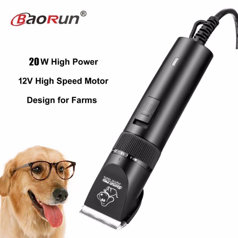 Baorun Animal Clipper For Dog Cat Cutter Trimmer For Dogs Grooming Electric Hair Cutting Machine With Long Wire # 213650