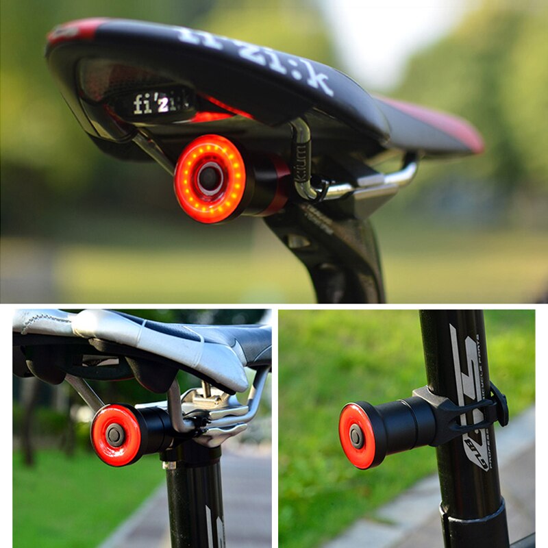 ROCKBROS Bike Light Q5 Smart Sensor USB LED Rear Cycling Lights MTB Taillight bike accessories luz bicicleta Bicycle Back Light