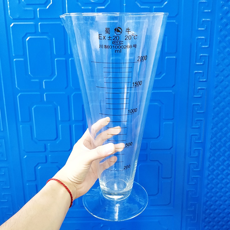 Measuring Graduate Graduate,with spout,short lines.Capacity 2000ml,Me... – Grandado