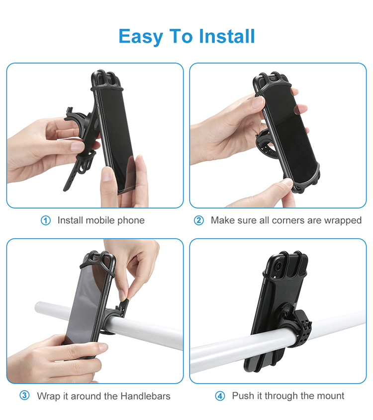 Bike Phone Holder Bicycle Mobile Cellphone Holder Motorcycle Suporte Celular For iPhone Samsung Xiaomi Gsm Houder