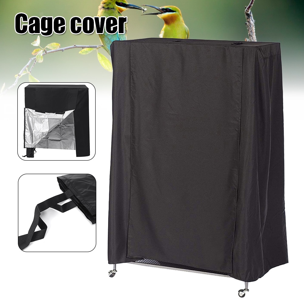 Nieuw Grote Vogels Kooi Cover Duurzaam Lichtgewicht Effen Papegaaien Slaap Helper Cover Zwart TE889
