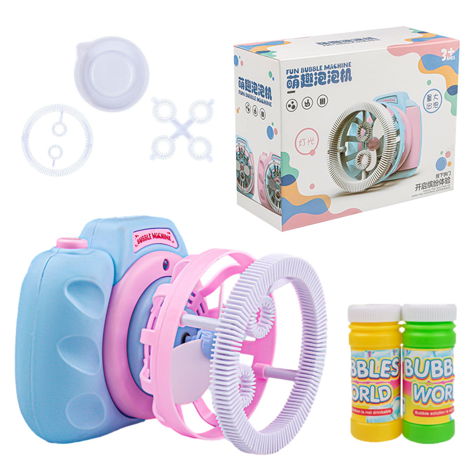 Kids Camera Bubble Machine Automatic Bubble Blower with Lights