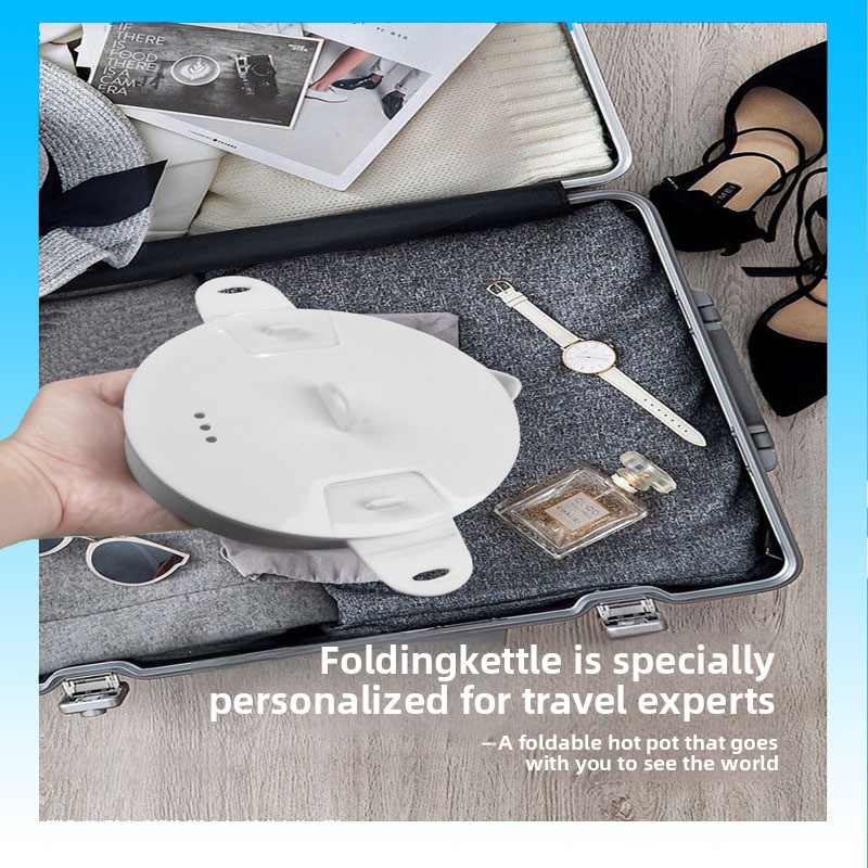 Multi Portable Foldable Silicone Pot For Travel 220V Kettle Electric Cook Pot Water Boiler Camping Folding Electric Pot