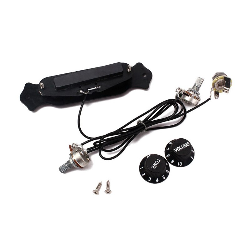 Soundhole – micro actif pré-câblé, 4 cordes pour boîte à cigares, pièces de guitare, accessoires