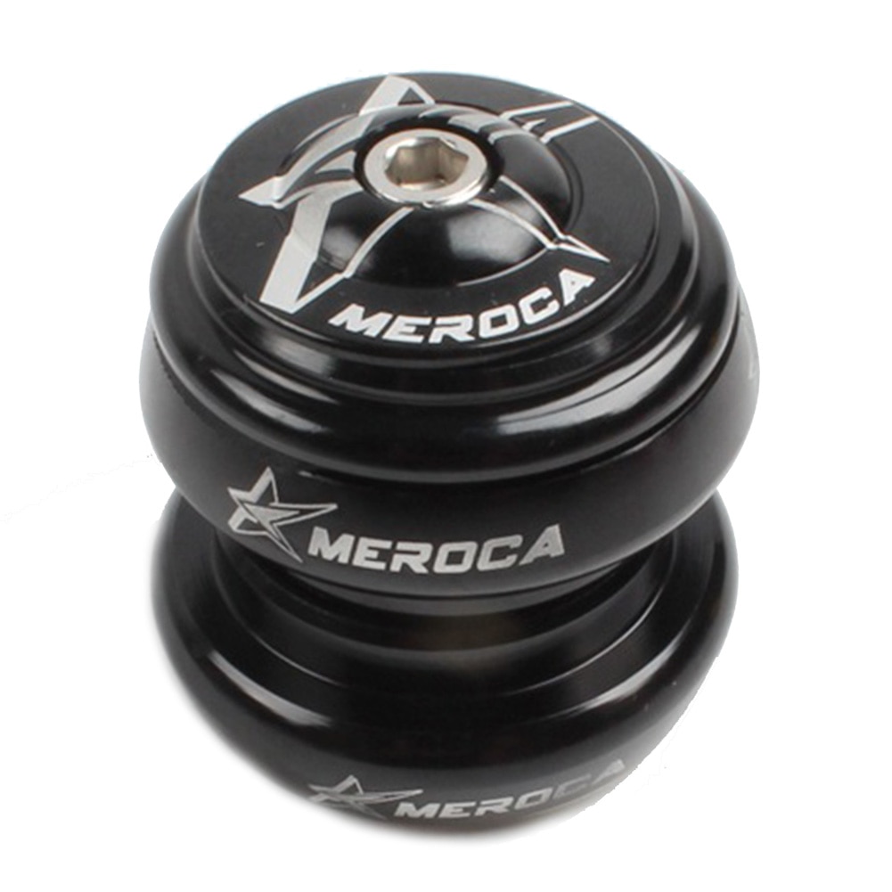 44mm Aluminum Alloy MTB Road Bike External Headset 1-1/8" Unthreaded Parts Set Mountain Steel Bearing Bowl Scooter Aluminum: Black