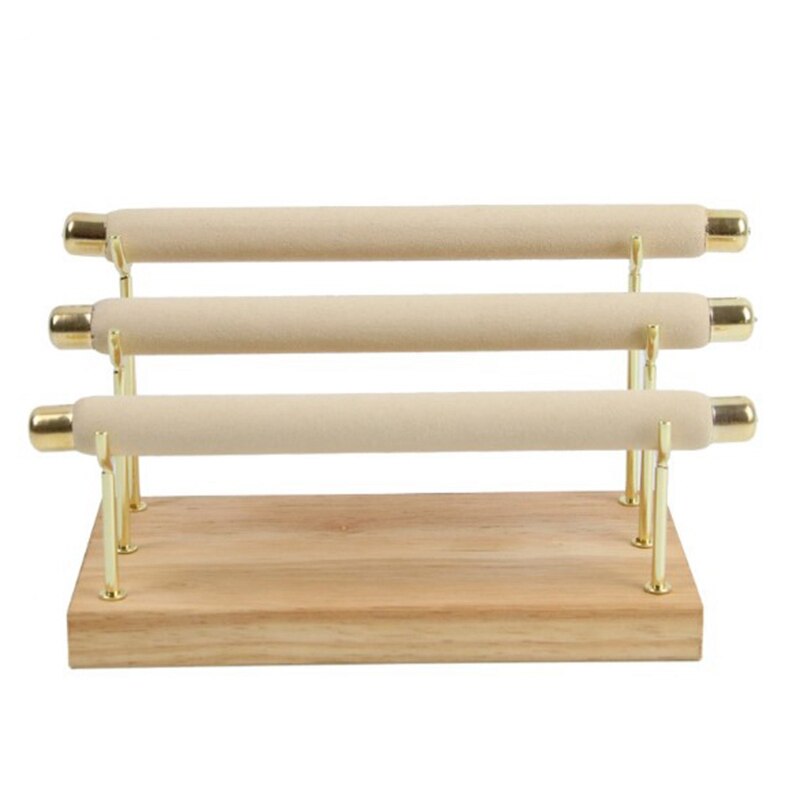 Houten Sieraden Display Standaard Ring Houder T-Bar Display Armbanden Enkelbanden Sieraden Display Stand Verpakking Sieraden Tool