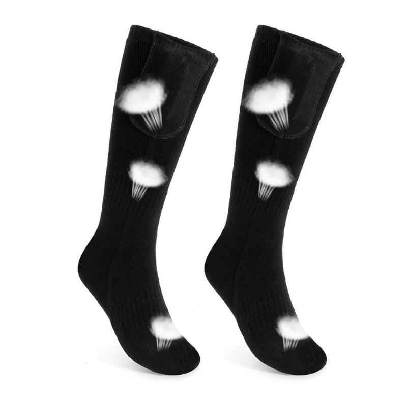 Winter draussen Sport Socken Heizung Socken Warme Knie-Hohe Starke Eis Angeln Radfahren Wandern Sport Socken Elektrische Erwärmung Thermische: A