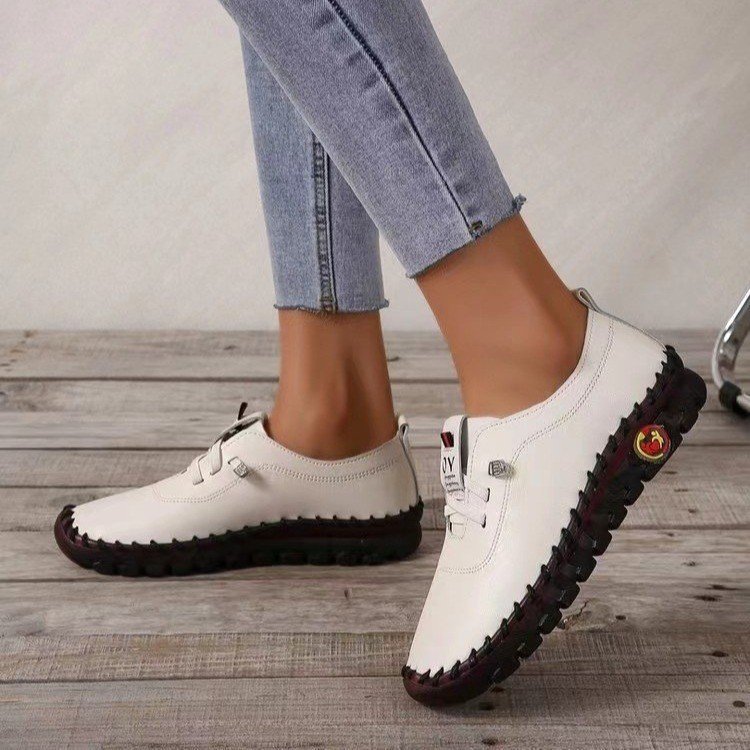 2023 zapatos planos para mujer, nuevos mocasines ortopédicos, mocasines para mujer, bailarinas cosidas sin cordones para mujer, zapatos de enfermera médicos