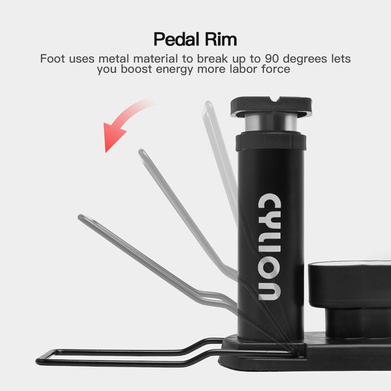 Mini Bicycle Foot Pump High Pressure Electric Motorcycle Pedal Air Tyre Inflator High Pressure Pump Bike Tools Inflatable Pump: Default Title