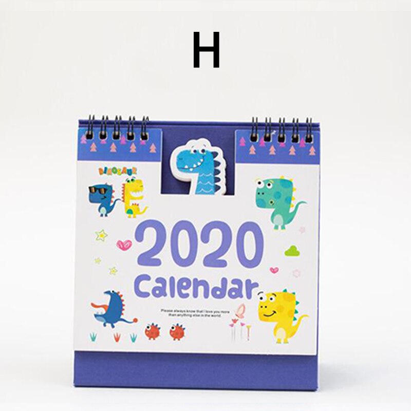 Cartoon Mini Kalender Creatieve Cartoon Klein Dier Bump Kalender Planning Kantoor Schoolbenodigdheden Briefpapier: H