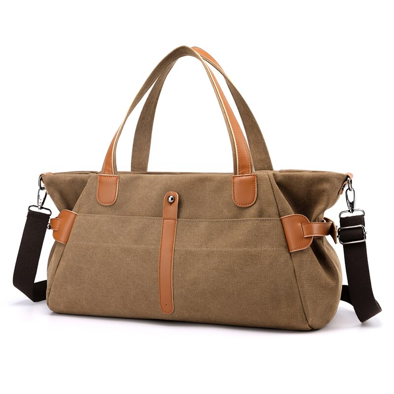 Reizen Handtas Handbagage Schoudertassen Mannen Duffle Tassen Vrouwen Reizen Tote Grote Weekend Bag Overnight Bolsa: Khaki