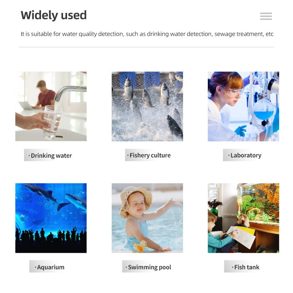 Medidor Digital de PH/ORP/H2/TDS, analizador EC de hidrógeno disuelto de pureza, herramienta de medición de temperatura, probador de del agua para piscinas, acuario