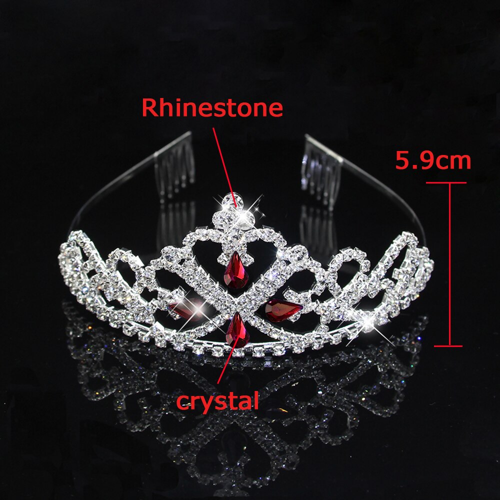 Ainameisi blå krystal tiara bryllup krone pandebånd kvinder piger rhinestone fest brude hår smykker tilbehør