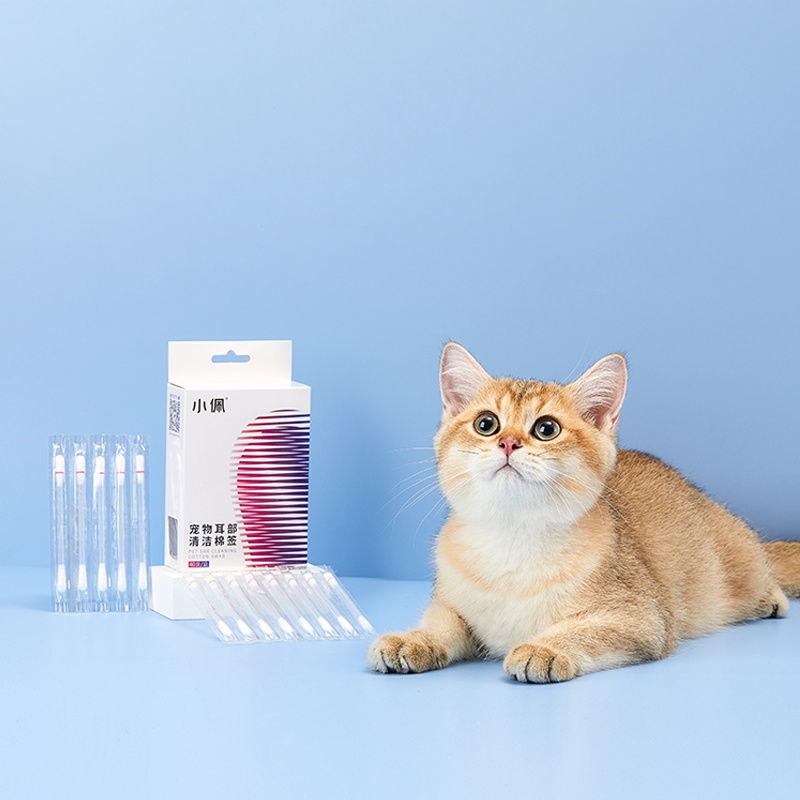 Image showcasing Cat ear cleaning essential oil cotton swab 40 piec... – Vicedeal