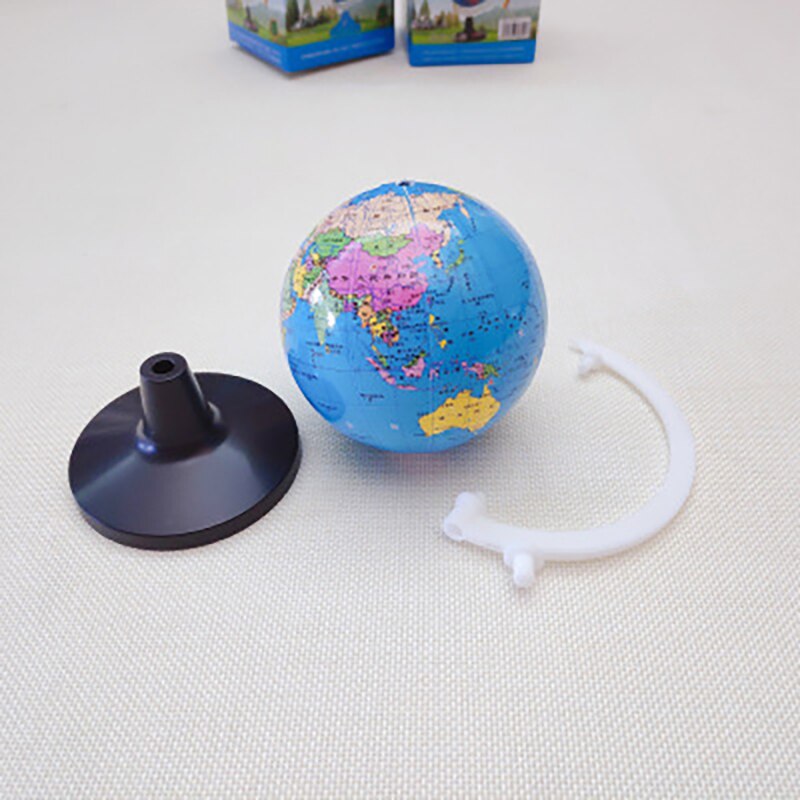Lille jordkloden i verden med stativ geografi kort uddannelseslegetøj til børnekloden med etiketter af kontinenter, lande, hovedstæder