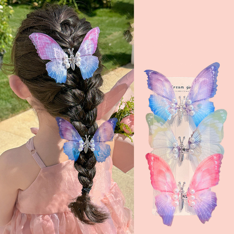 1 Uds. Nuevos horquillas de mariposa de ensueño en movimiento para bebés, pinzas para el cabello para niñas, sombreros para niños, accesorios bonitos para el cabello para niños