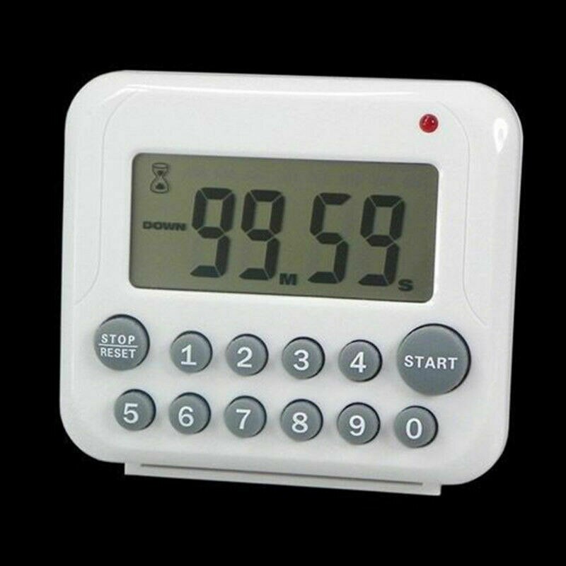 Kitchen LED Digital Screen Timer Gray Button Strictly Control Cooking Baking Time One Minute Countdown Reminder Timer