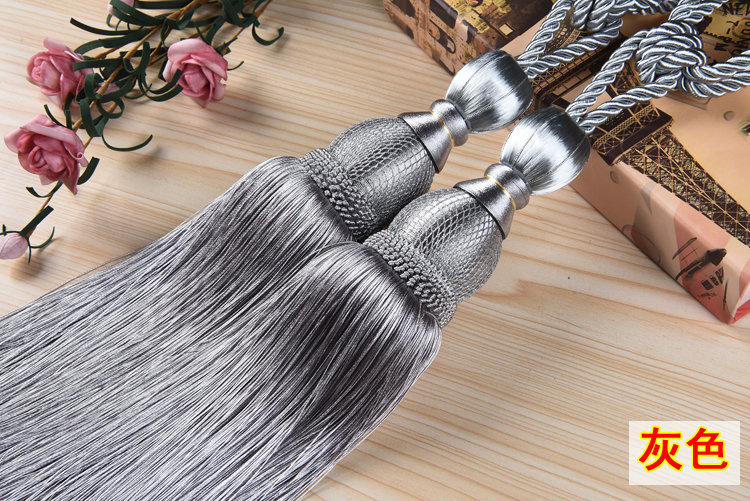 2 st europeisk stil guldhängande bollgardiner tofsar gardinbindningar bandage borstar gardintillbehör: 02