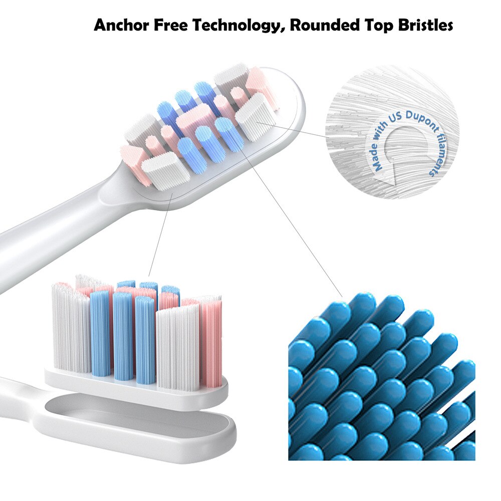 Cabeça de escova de dentes elétrica 4x para xiaomi sonic, t300 t500 t700, ultrassônica 3d, de alta densidade, substituição