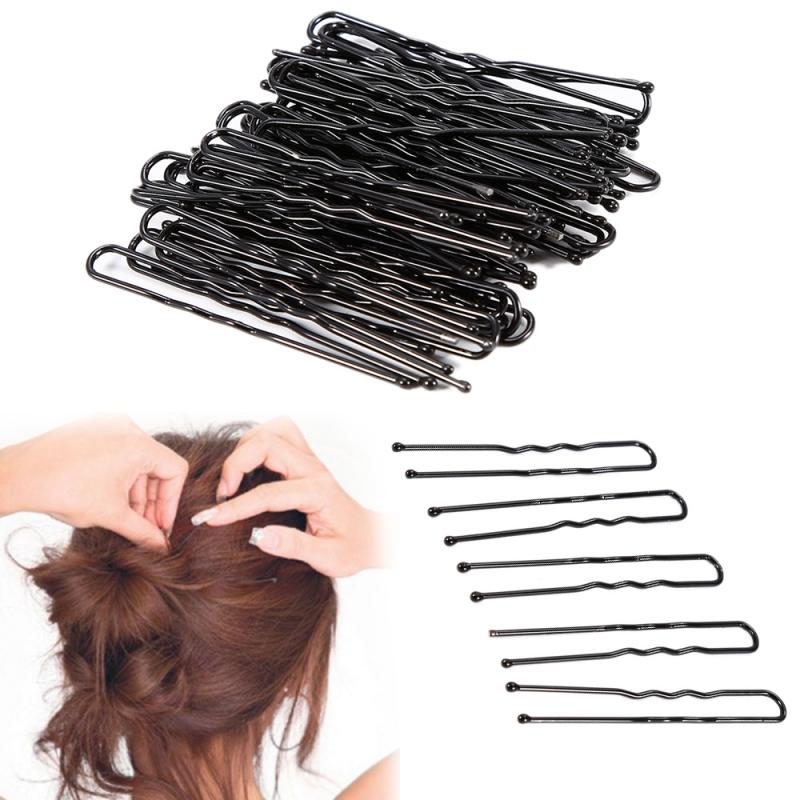 50 Stks/set Black U Vorm Haarspelden Krullend Golvend Barrette Haarspeld Styling Haar Tool