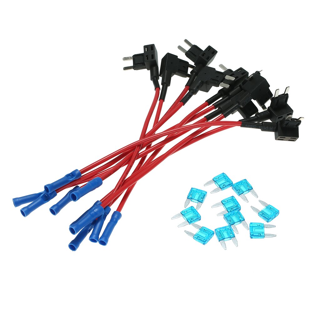 10Pcs 12V Car Add-a-circuit Fuse TAP Adapter Mini Blade Fuse Holder ATM APM Auto Accessories Car-styling