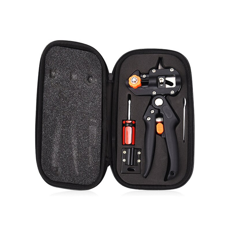 Plant Cut Nursery Garden Branch Cutter Scissor Shear floristry grape Secateur Fruit Tree pruner pruning vine Seedle Graft Tool: Black with Bag