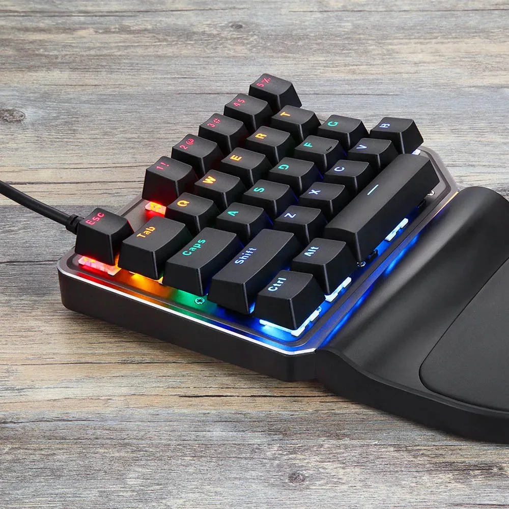 K27 mekaniske numeriske tastaturer kablet enhånds l motospeed numerisk tastatur 27 taster led-bakgrunnsbelyst ergonomisk for bærbar pc