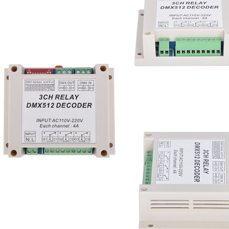AC110-220V Controller Decoder Rgb Led Strip Verlichting DMX512 Relais Gebruik Voor Led Lampen