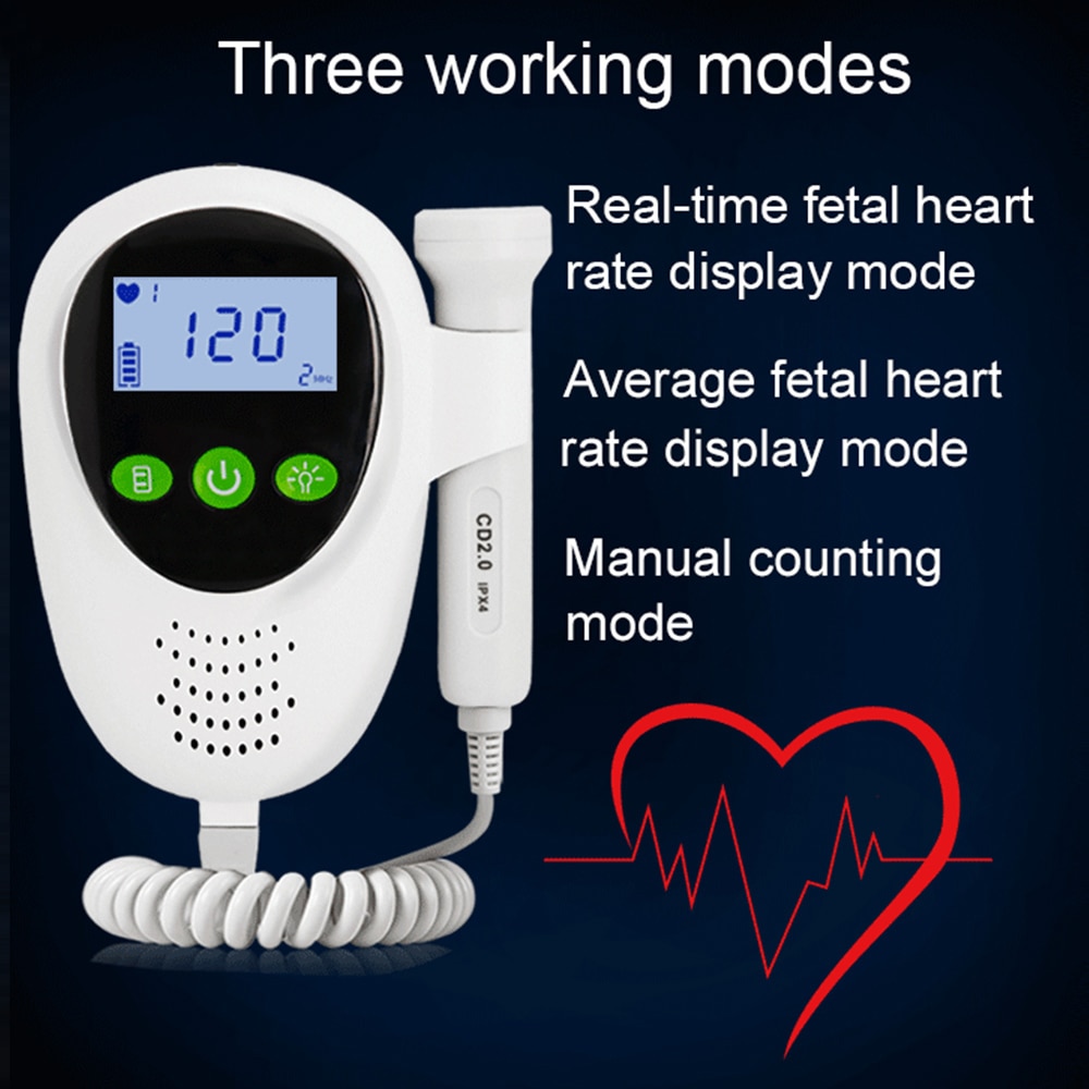 Baby Monitor Ultrasound Doppler Fetal Heart Rate M... – Grandado