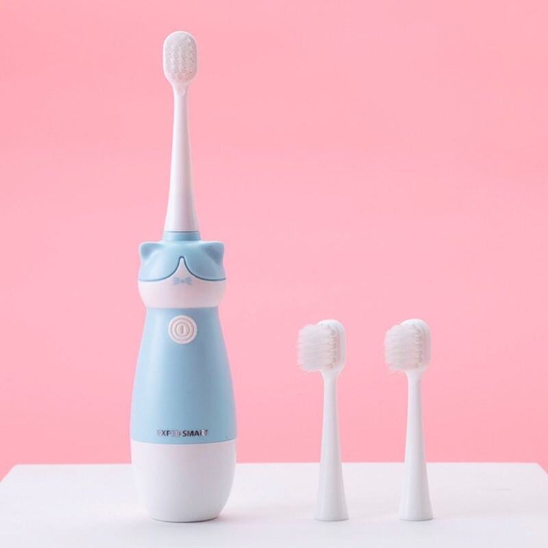 Kinderen Elektrische Tandenborstel Kleine Hoofd Baby Meisje Jongens Zachte Haar Sonic Tandenborstels Waterdichte Non-Slip Handvat Comfortabel Leuke