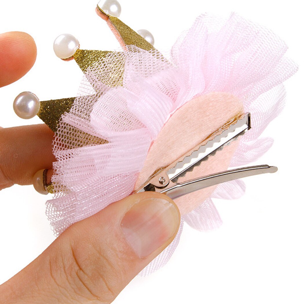 Śliczne koronkowe księżniczki korona placki kot sierść zwierząt klip ślub urodziny fotografia imprezowa dekoracje artykuły dla zwierząt prezent dla koteczek szczeniak