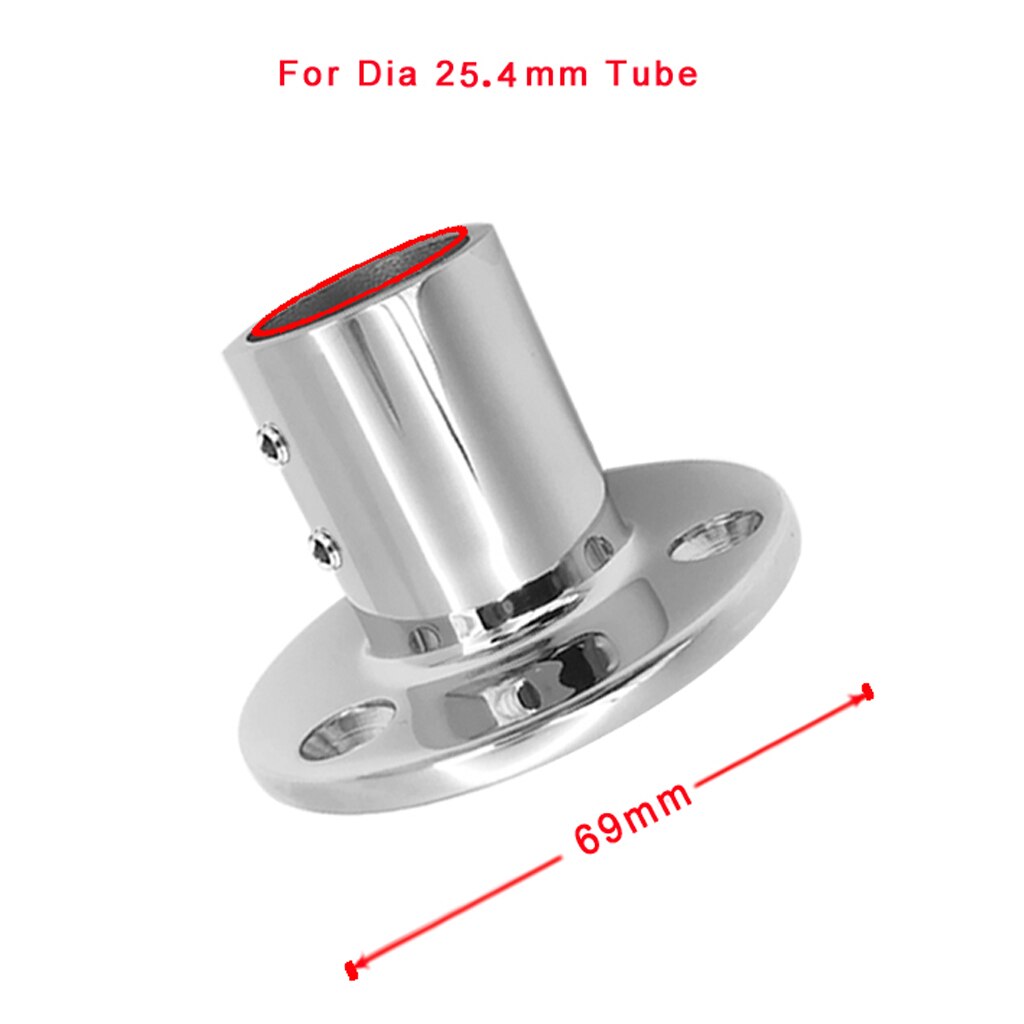 1 ensemble 25mm /1 "90 degrés Base de chandelier ronde 316 acier inoxydable bateau main Rail raccord pour voilier et Powerboat garde-corps Etc.
