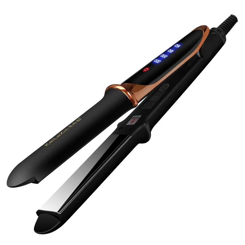 Plancha de pelo 2 en 1 con temperatura ajustable, 4 engranajes, herramienta de estilismo de calentamiento rápido para cabello húmedo o seco: Azul cielo / EU