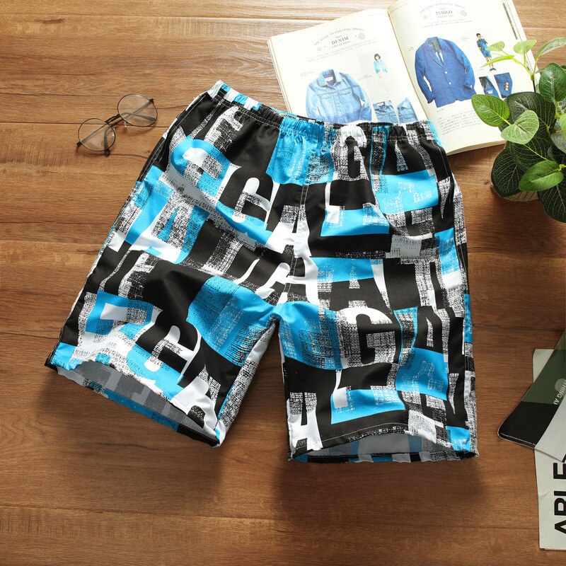 men's beach shorts swimming trunks loose casual swimming trunks quick-drying summer surfing swimwear beach shorts: H