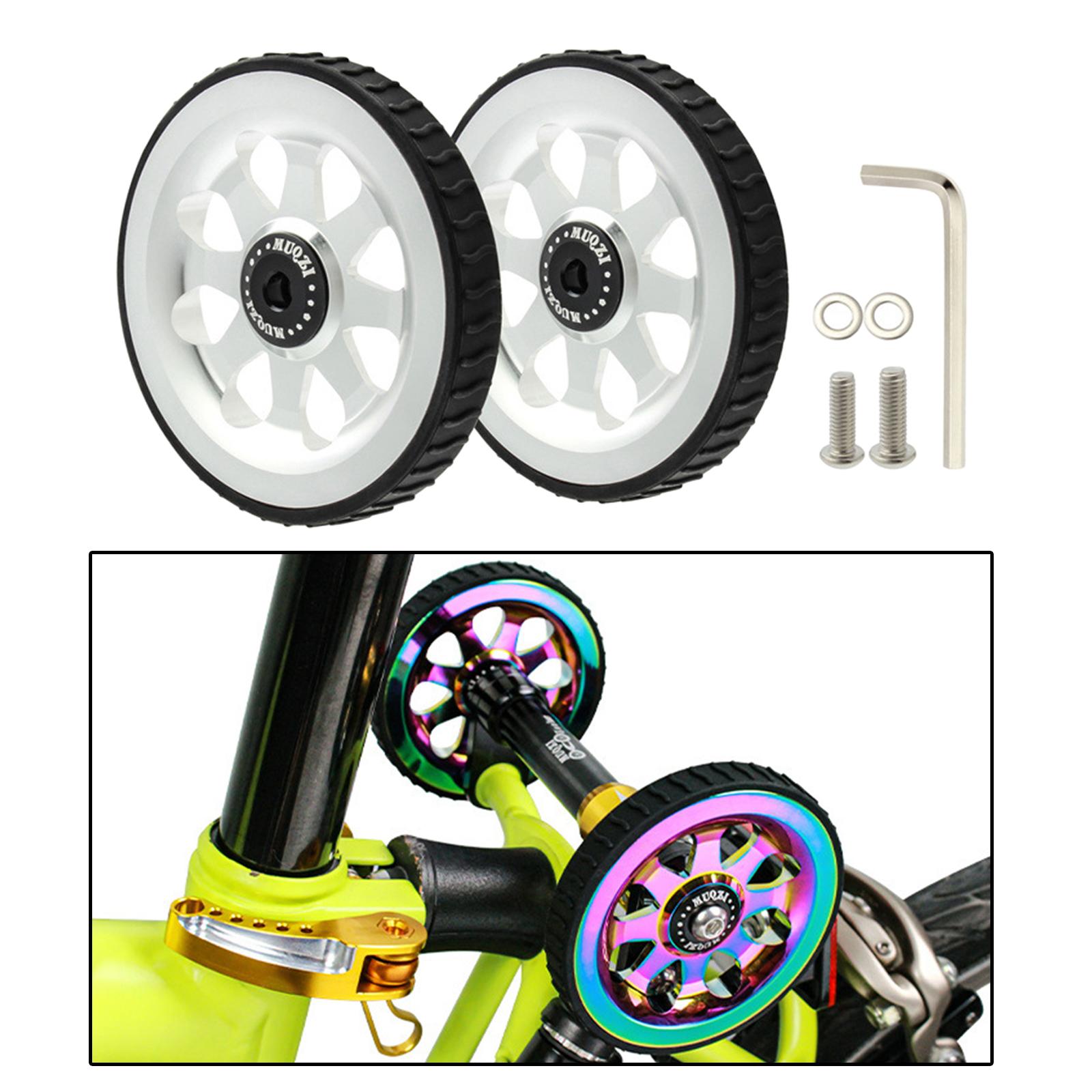 Aluminum Alloy Easy Wheel with M6 for Folding Bike: Silver