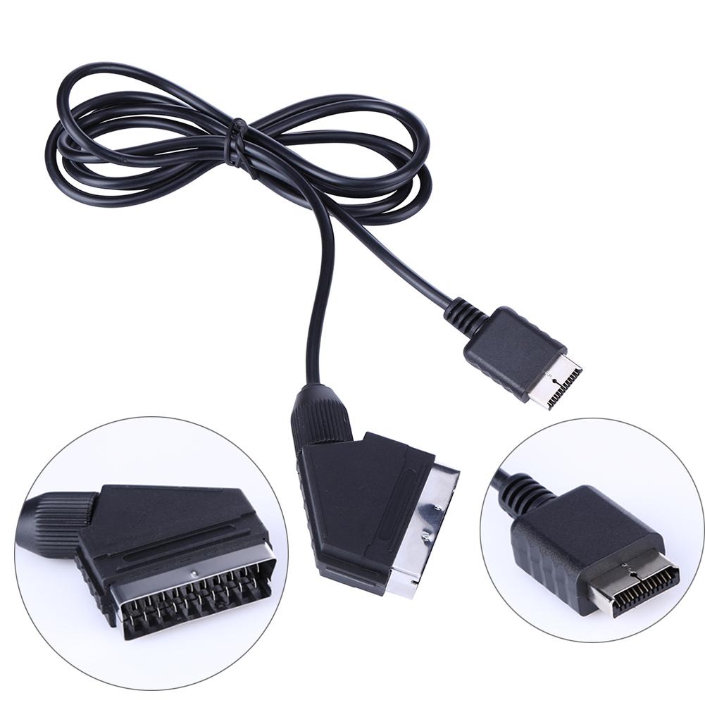 1.8M Rgb Scart Kabel Voor Sony Playstation PS1 PS2 PS3 Tv Av Lead Vervanging Verbinding Game Cord Draad Voor pal/Ntsc Consoles