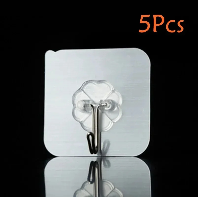 5/10/20 Pcs Door Hook Adhesive Wall Hooks Transparent Anti-skid Traceless Heavy Duty Stick on Hook Bathroom Kitchen Wall Sticker: plum