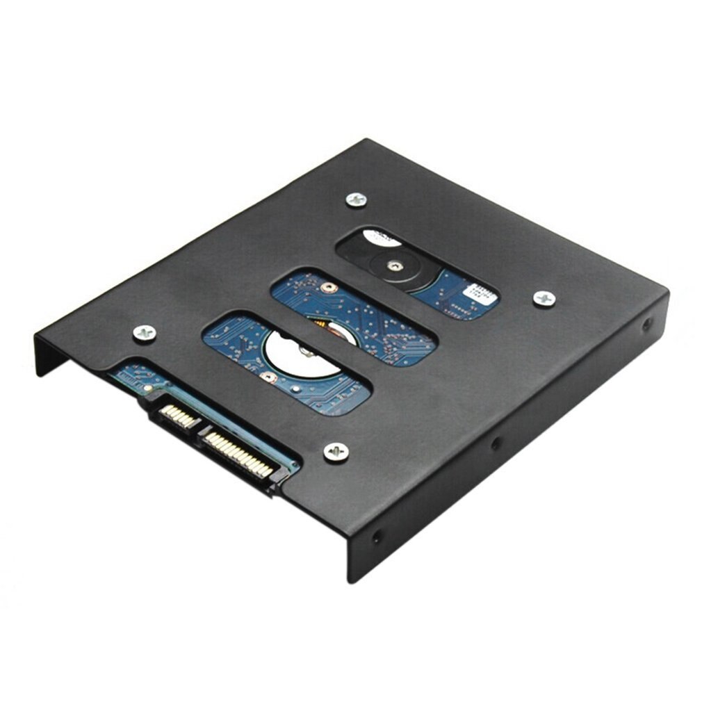 2,5 pulgadas a 3,5 pulgadas SSD HDD Metal estante adaptador Disco Duro SSD soporte de montaje para PC negro