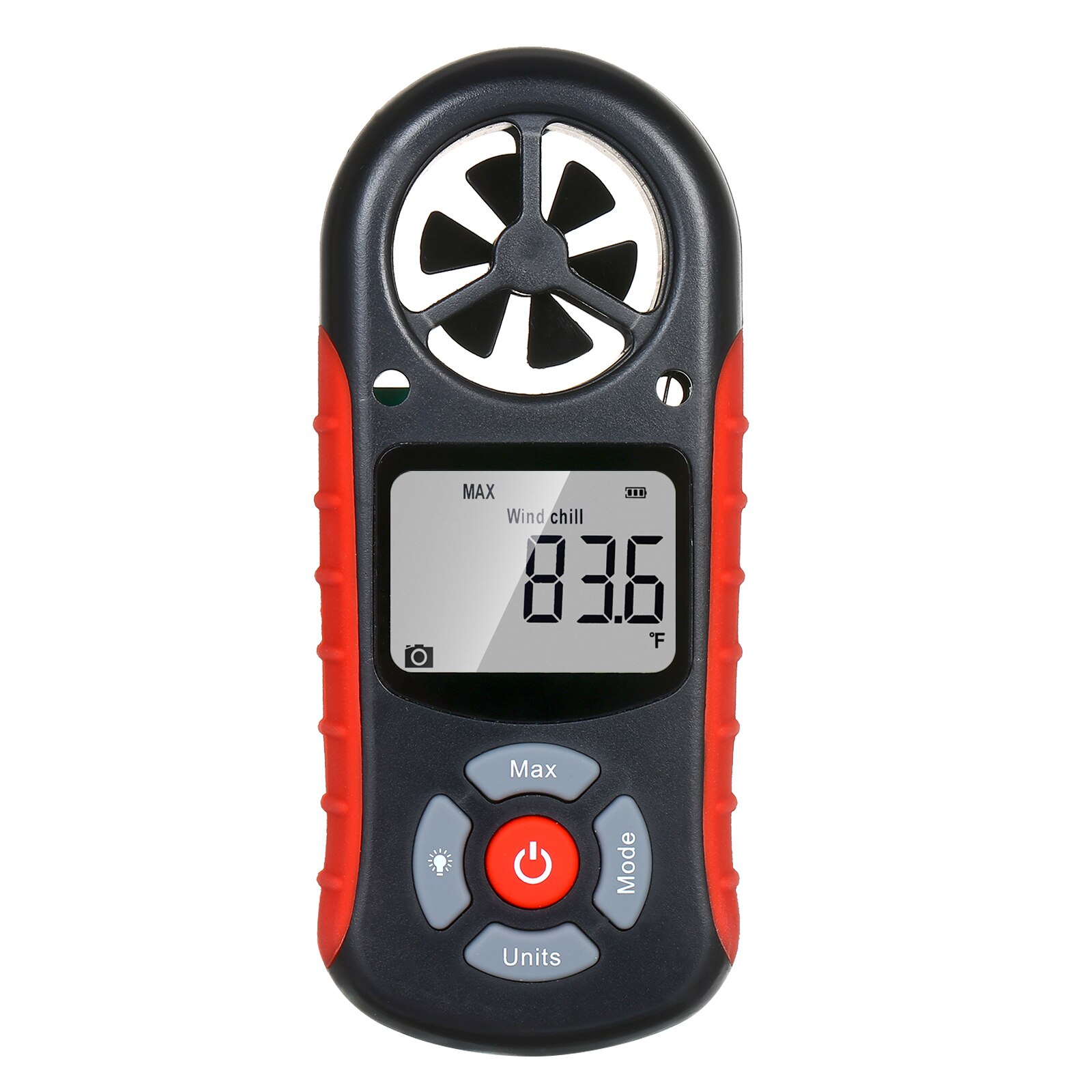 8 In 1 Digitale Anemometer Windsnelheid/Gevoelstemperatuur/Temperatuur/Luchtvochtigheid/Warmte Index/Dauwpunt/Luchtdruk/Hoogte Meter