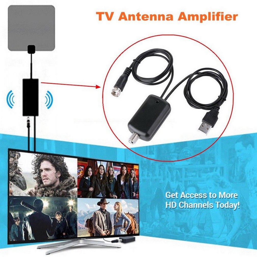 Digital HD TV Signal Amplifier Booster HD Antenna Channel For Cable TV Fox 25db