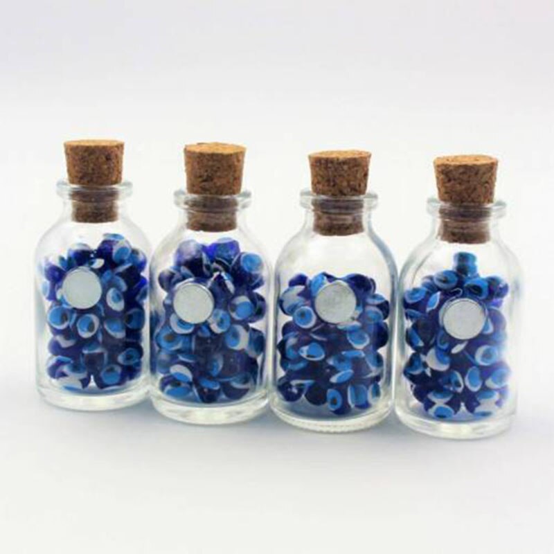 Evil Eye Bead Decoration Bottle - Evil Eye Bead Magnet - Good Luck Bead - Charm Decoration -Decoration Bottle w/ Evil eye